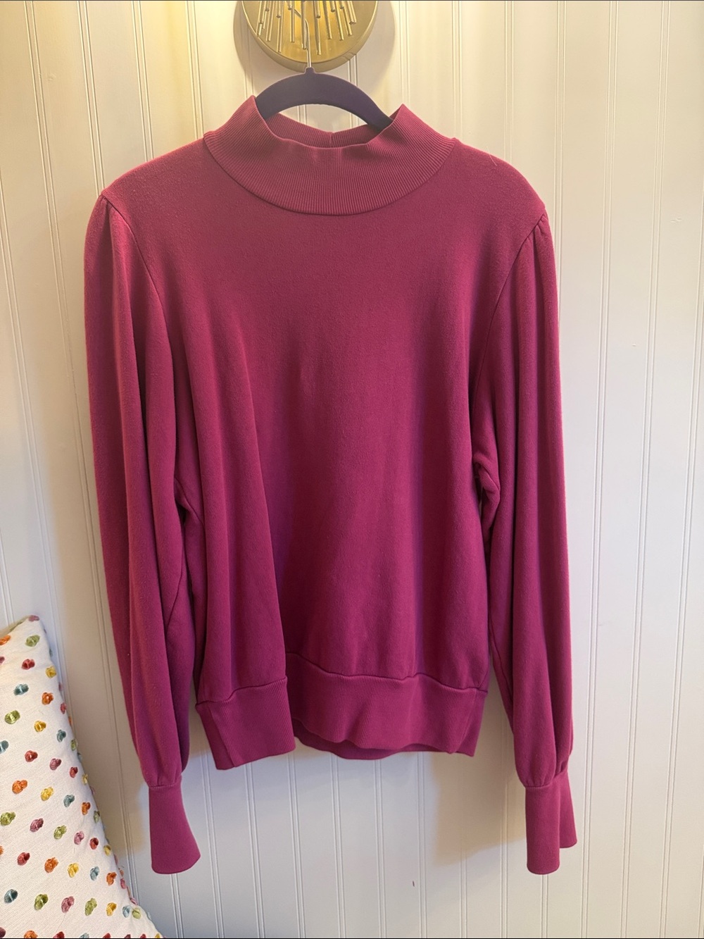 Michael Stars Cozy Crewneck Sweater in Raspberry